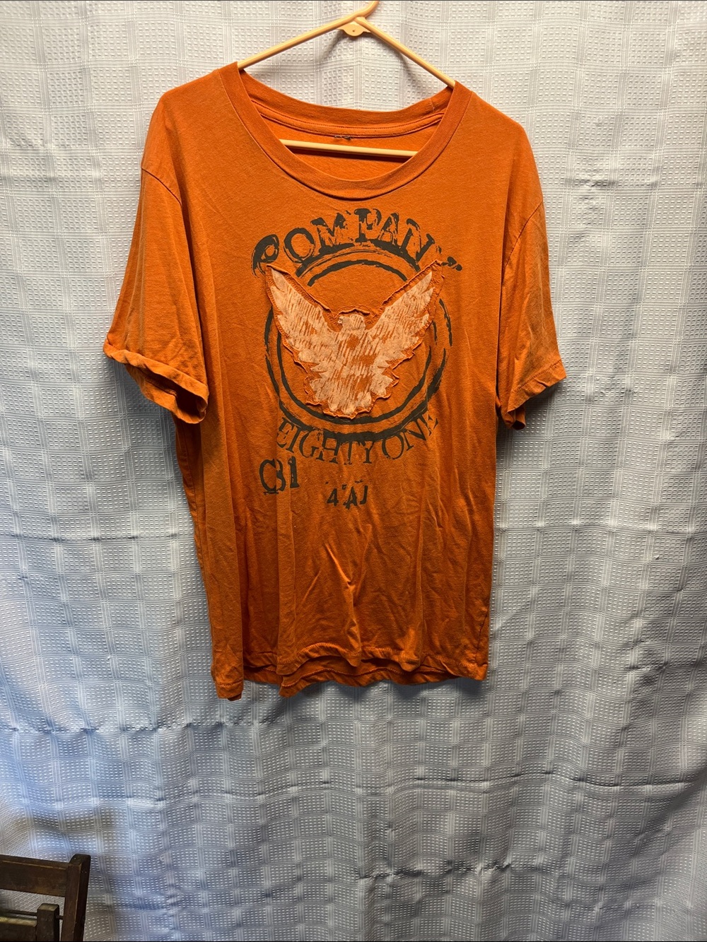 Orange Graphic Eagle T-Shirt